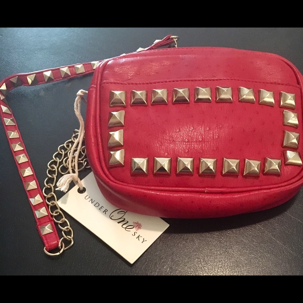 Red Studded Purse